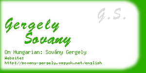 gergely sovany business card